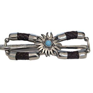 Lilla Rose Flexi Hair Clip Silver Tone Southwest Design XS